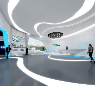 现代科技展厅3D模型下载